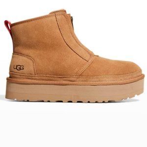 UGG Neumel Zip Platform Boots Shoes Booties Chestnut NIB size 6